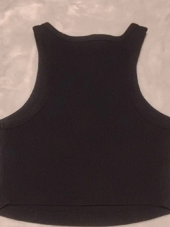 wild fable Black Ribbed Cropped Tank - Picture 4 of 5